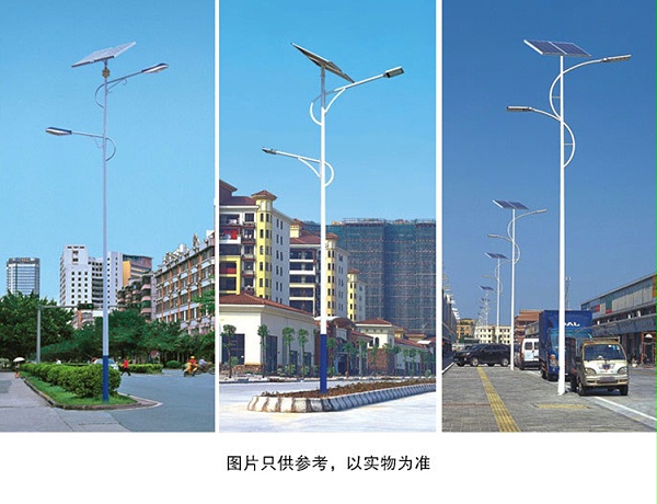 农村太阳能路灯_太阳能双头路灯_波肖门尾图库